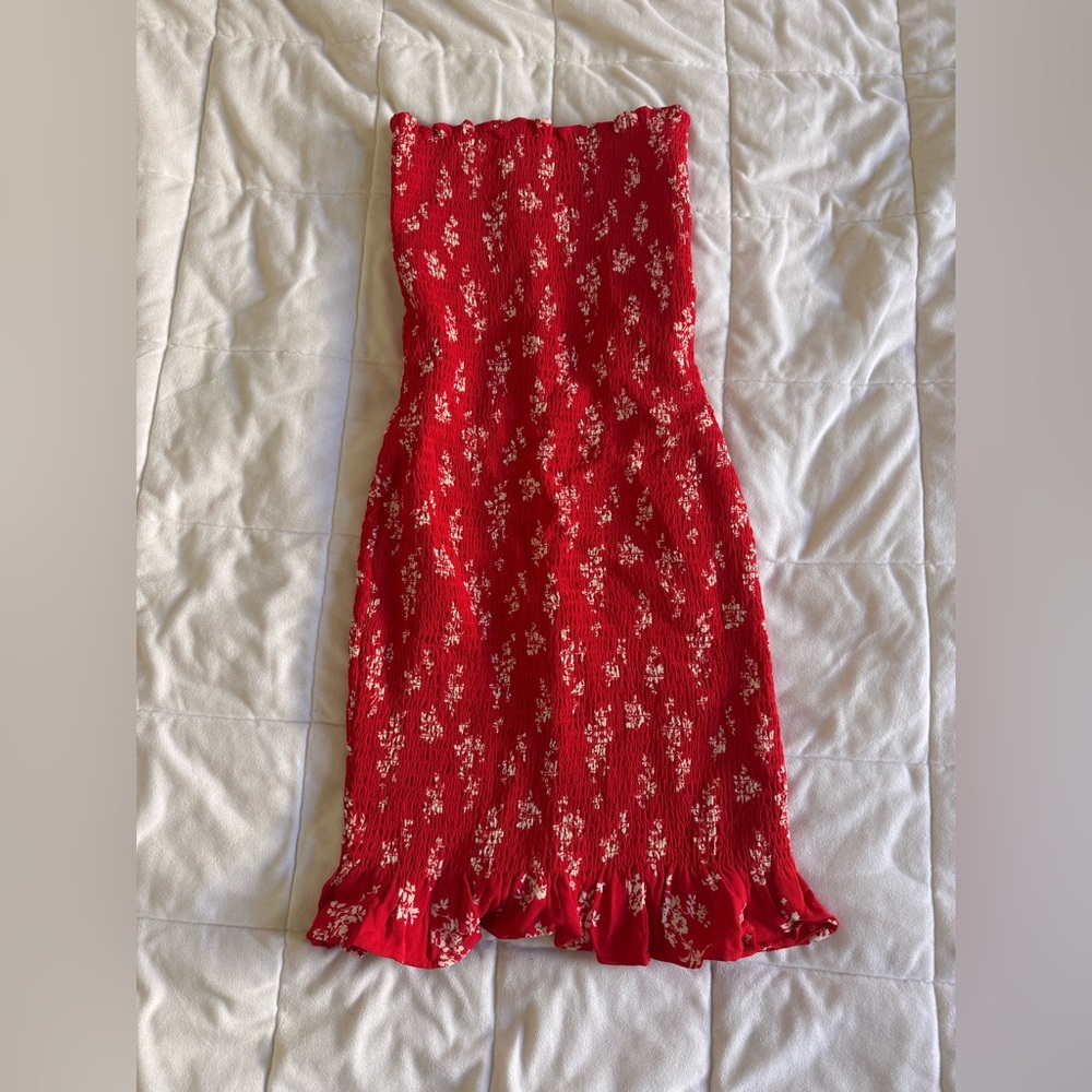 Reformation Scarlet Textured Dress